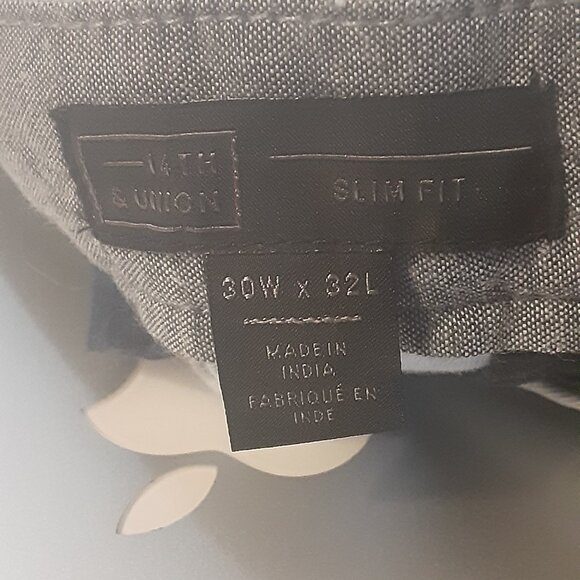 14th & Union Men's Chinos - 30W x 32L - Slim Fit - Picture 6 of 6